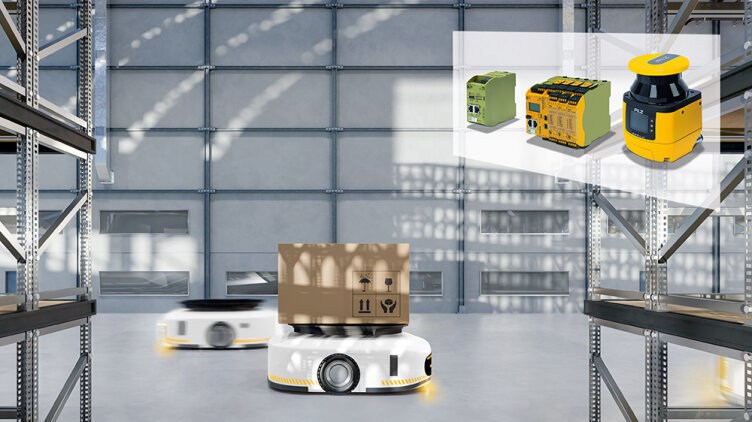 Pilz safety solution for Autonomous Mobile Robots (AMR) - Safe autonomous navigation